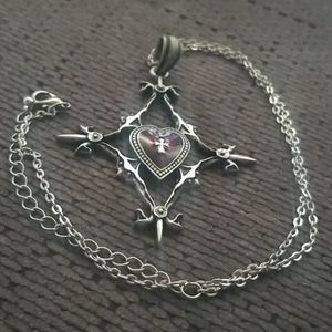 Vampire Metal Cross Necklace